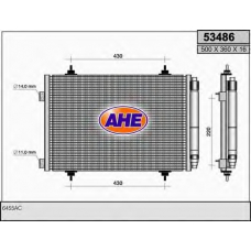 53486 AHE Конденсатор, кондиционер