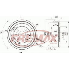 BD-4593 FREMAX Тормозной барабан