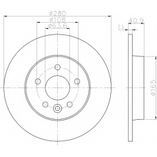 8DD 355 119-501 HELLA PAGID Тормозной диск