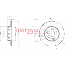 6110325 METZGER Тормозной диск