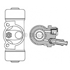 F 026 002 348 BOSCH Колесный тормозной цилиндр