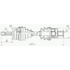 DRS6204.00 OPEN PARTS Приводной вал