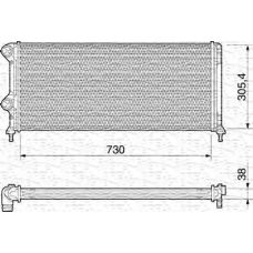 350213192000 MAGNETI MARELLI Радиатор, охлаждение двигателя