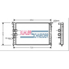 0700151 KUHLER SCHNEIDER Радиатор, охлаждение двигател