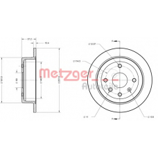 6110432 METZGER Тормозной диск