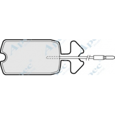 PAD344 APEC Комплект тормозных колодок, дисковый тормоз