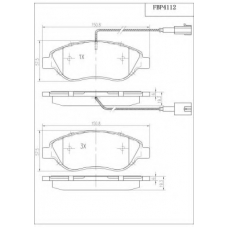 FBP4112 FI.BA Комплект тормозных колодок, дисковый тормоз