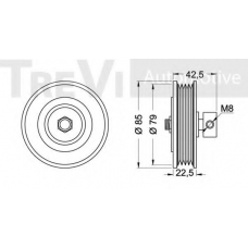 SK009846/1 SK Натяжной ролик, поликлиновой  ремень