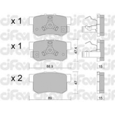 822-173-1 CIFAM Комплект тормозных колодок, дисковый тормоз