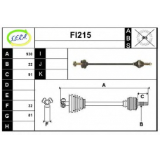 FI215 SERA Приводной вал