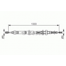 1 987 477 440 BOSCH Трос, стояночная тормозная система