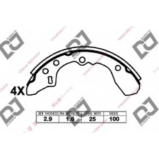 BS1272 DJ PARTS Комплект тормозных колодок