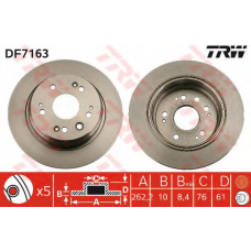DF7163 TRW Тормозной диск