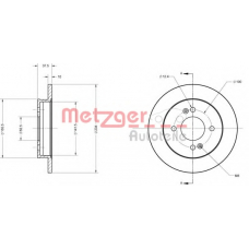 6110238 METZGER Тормозной диск