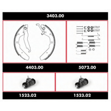 3403.00 REMSA Комплект тормозов, барабанный тормозной механизм