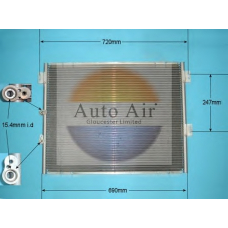 16-1350 AUTO AIR GLOUCESTER Конденсатор, кондиционер