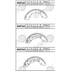 K9734 ASIMCO Комплект тормозных колодок