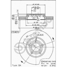 09.5734.10 BREMBO Тормозной диск