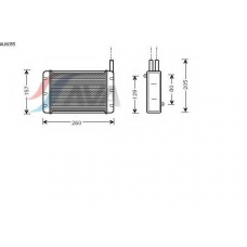 AU6055 AVA Теплообменник, отопление салона