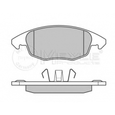 025 245 3818 MEYLE Комплект тормозных колодок, дисковый тормоз