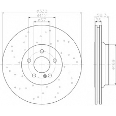 8DD 355 109-501 HELLA Тормозной диск