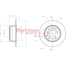 6110452 METZGER Тормозной диск