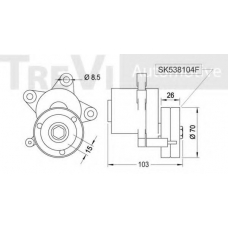 SK008982/1 SK Натяжная планка, поликлиновой ремень