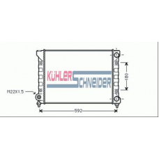 1300411 KUHLER SCHNEIDER Радиатор, охлаждение двигател