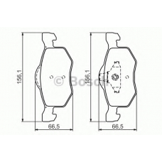 0 986 494 361 BOSCH Комплект тормозных колодок, дисковый тормоз