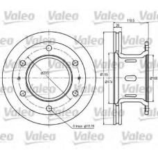 187006 VALEO Тормозной диск