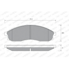 151-2127 WEEN Комплект тормозных колодок, дисковый тормоз
