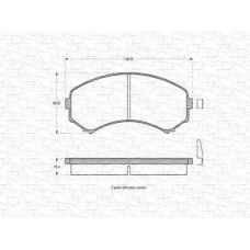 363702160607 MAGNETI MARELLI Комплект тормозных колодок, дисковый тормоз