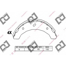 BS1350 DJ PARTS Комплект тормозных колодок