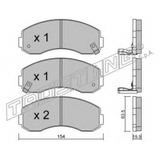 386.0 TRUSTING Комплект тормозных колодок, дисковый тормоз