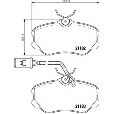 8DB 355 017-861 HELLA PAGID Комплект тормозных колодок, дисковый тормоз