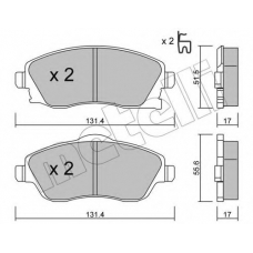 22-0340-0 METELLI Комплект тормозных колодок, дисковый тормоз