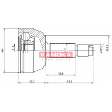 6514 KAMOKA Шарнирный комплект, приводной вал