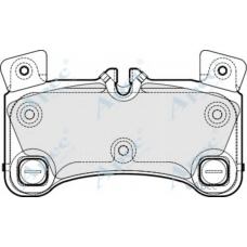 PAD1671 APEC Комплект тормозных колодок, дисковый тормоз