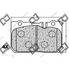 BP1148 DJ PARTS Комплект тормозных колодок, дисковый тормоз