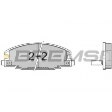 BP2367 BREMSI Комплект тормозных колодок, дисковый тормоз