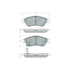PF1608 PROCODIS FRANCE Комплект тормозных колодок, дисковый тормоз