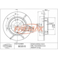 BD-2510 FREMAX Тормозной диск