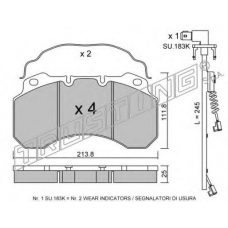 604.0W TRUSTING Комплект тормозных колодок, дисковый тормоз