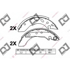 BS1289 DJ PARTS Комплект тормозных колодок