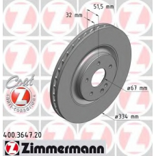 400.3647.20 ZIMMERMANN Тормозной диск