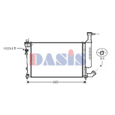 160012N AKS DASIS Радиатор, охлаждение двигателя