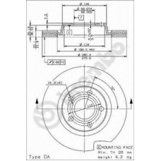 09.7196.11 BREMBO Тормозной диск