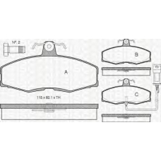 8110 10232 TRIDON Brake pads - front