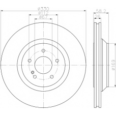 8DD 355 116-282 HELLA PAGID Тормозной диск