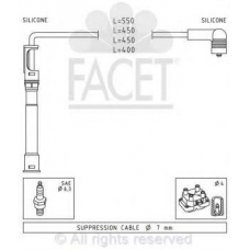 4.9681 FACET Комплект проводов зажигания